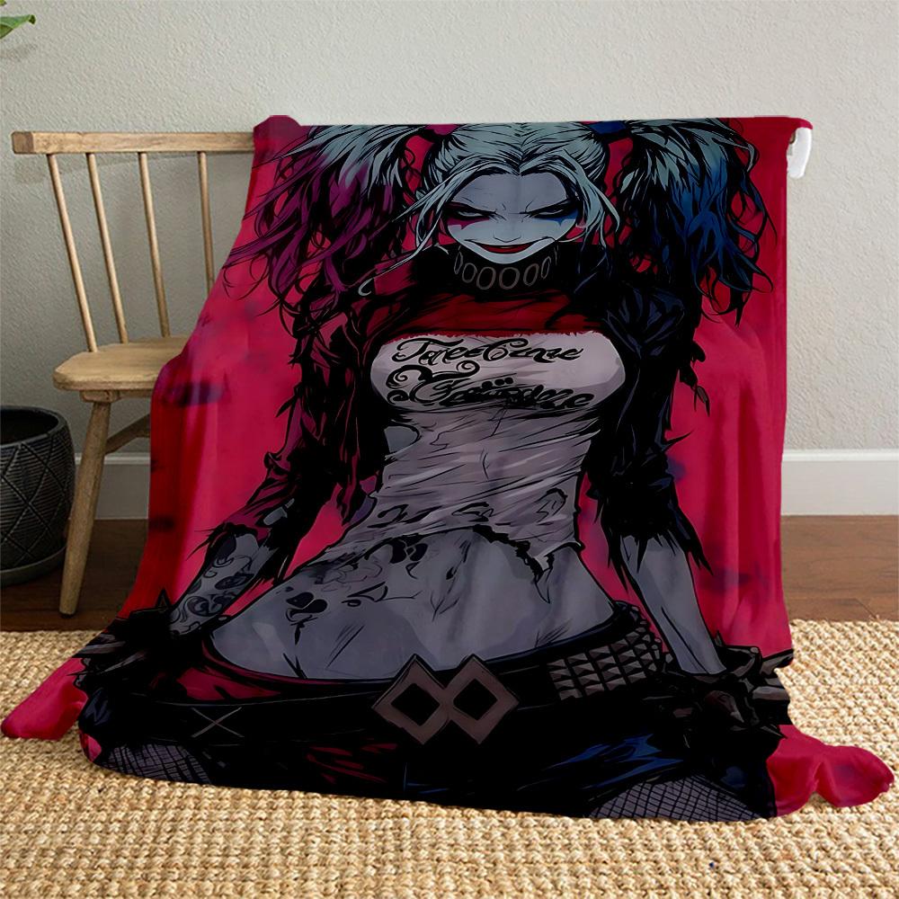 1pc Harley Quinn Outdoor Blanket - Throw Blanket, Soft , Flannel Blankets, Living Room, Travel, Camping C1209053