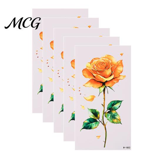 Easy Apply Tattoo Stickers 5 Sheets Butterfly Stickers, Waterproof Temporary Flower Tattoos, Colorful Safe Skin Tattoos Face Body for Parties