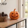 Gift for Halloween Lovers Pumpkin Lantern Ornament, Resin Hollow Tabletop Figurine, Farmhouse Thanksgiving Decor Decorative Table Centerpieces