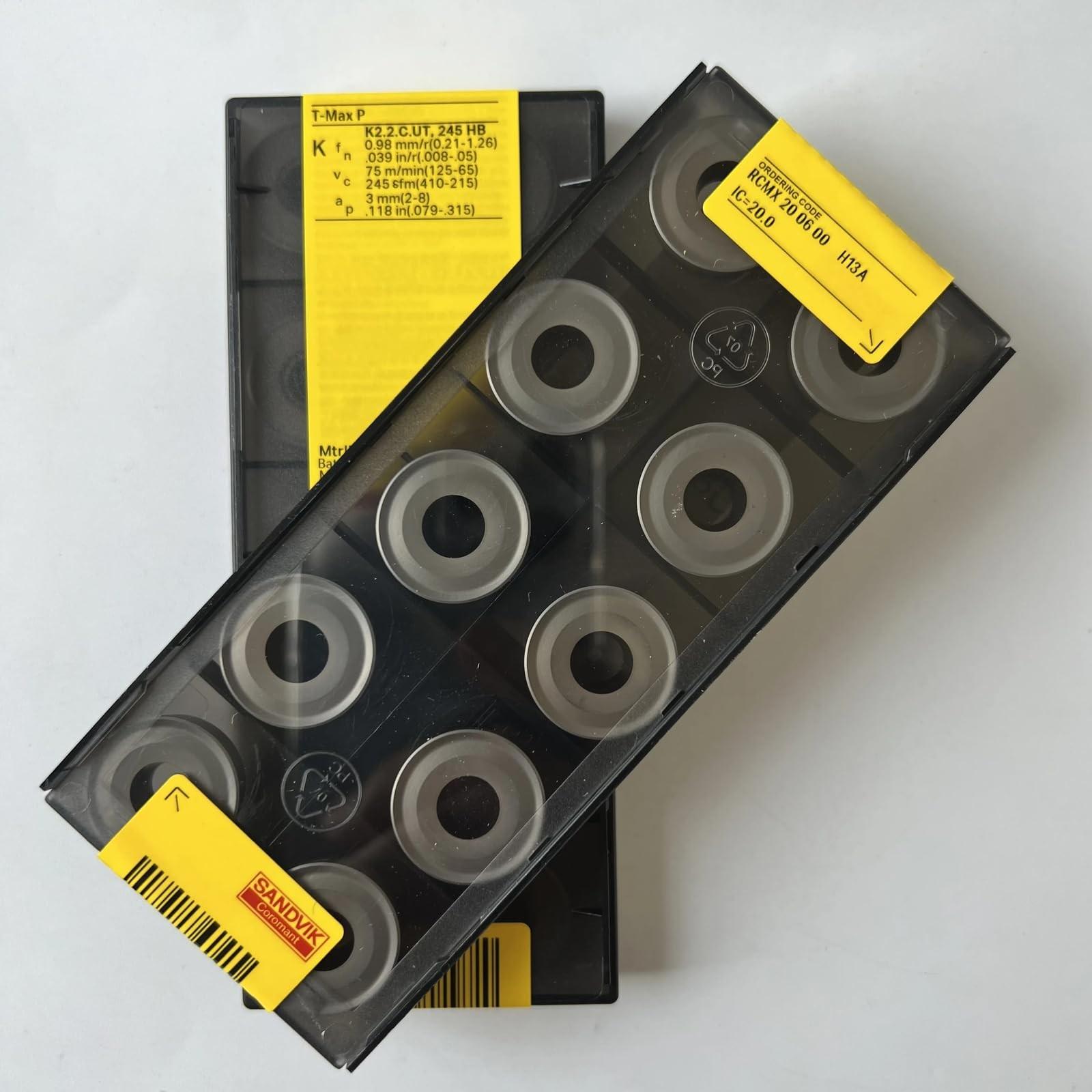 

Original Sandvik / RCMX200600 H13A / CNC lathe carbide blade 10 Pcs