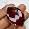 Red Topaz 132ct Marquise Cut 925 Sterling Silver Pendant Certified