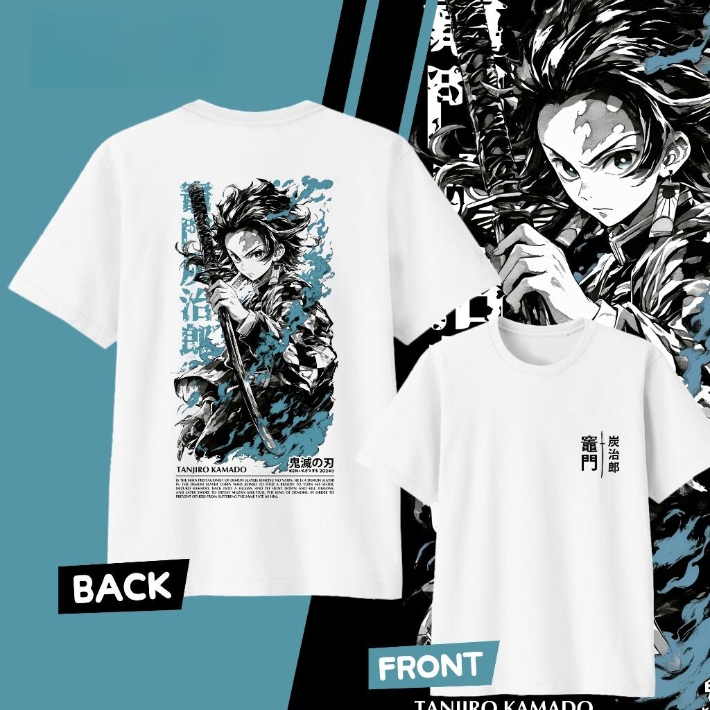 

2026 Fashion Demon Slayer Anime Tanjiro Kamado Y2k Graphic Comfortable TShirt Men Women High Quality Japanese Summer Clothes ... S разноцветный