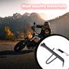 Sturdy and Durable Motorcycle Kickstand Easy Installation Made with Iron for Wear-Resistance Strong Compatibility, Black 21cm