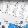 5Pcs Wave Rulers Quilting DIY Patchwork Tools Multipurpose Professional Stencils