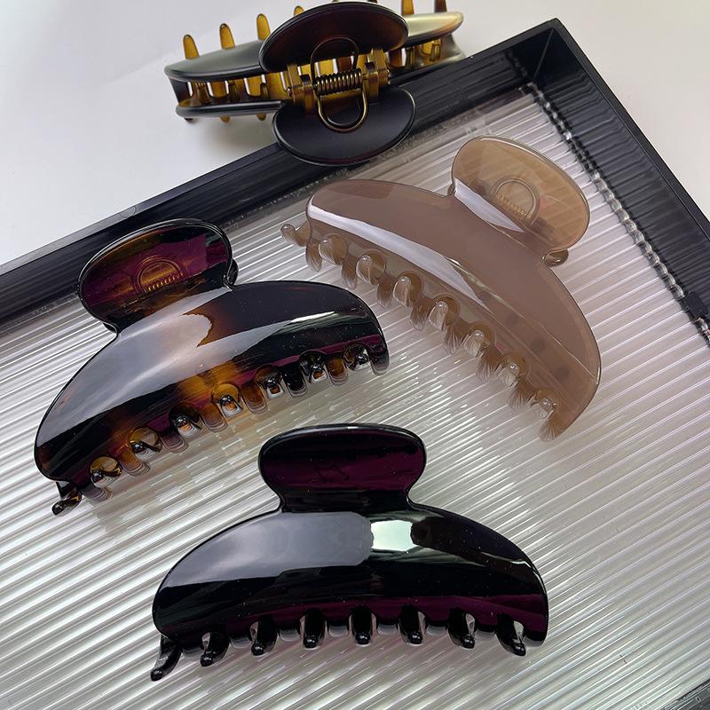 Elegant Retro 10CM Arc Hair Clip Simple Temperament Acrylic Shark Clip For Female Hair Accessories