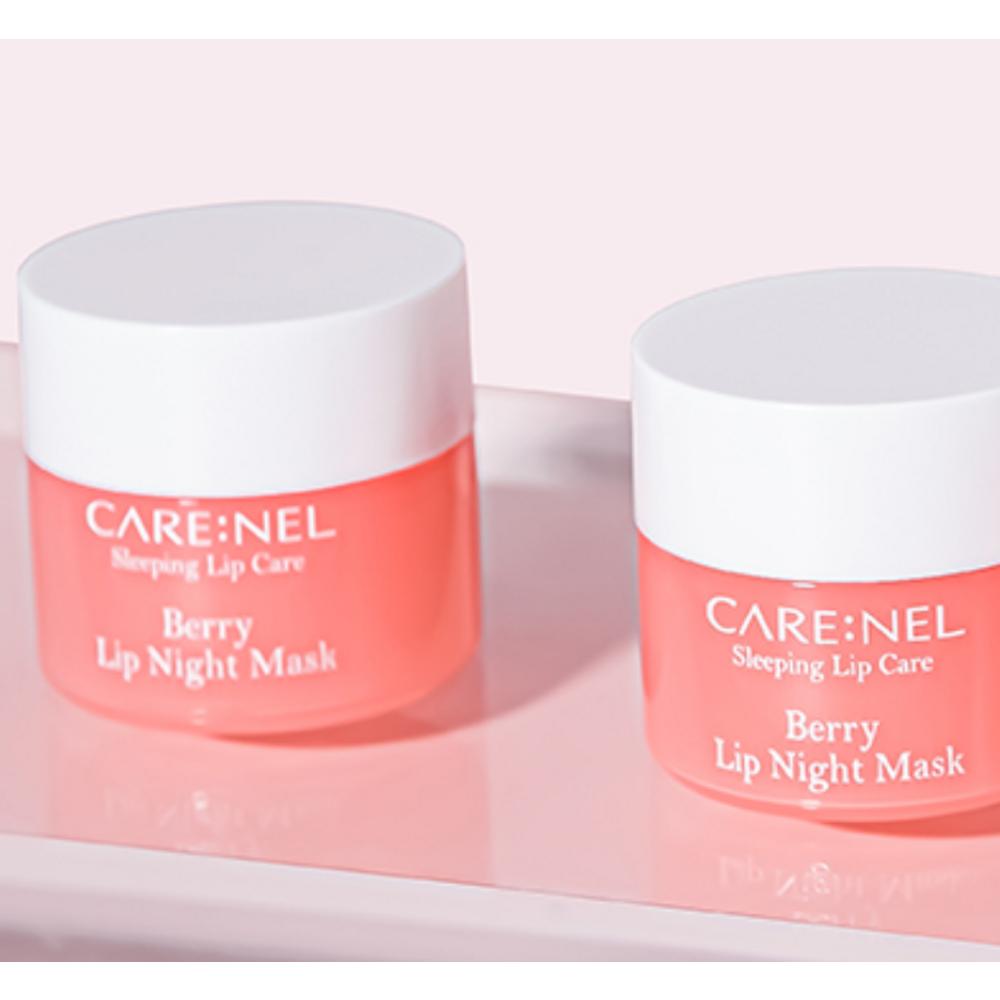 Care:nel Berry Lip Night Mask Lip Balm, 1 Pack, 3 Pieces