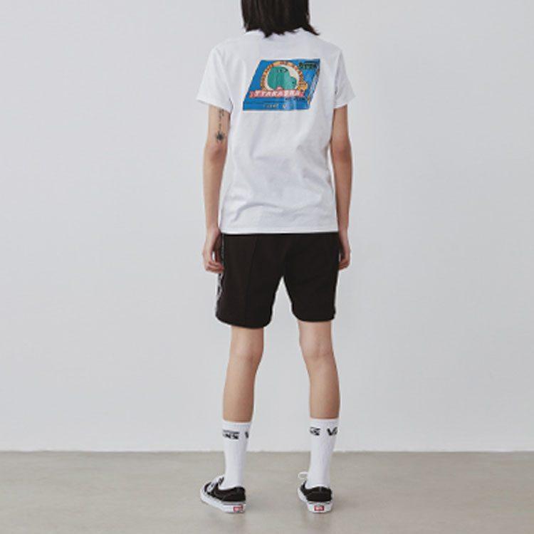 Vans T Shirts Women's White Crew Neck Moderate Straight Fit VN0A4MNKWHT