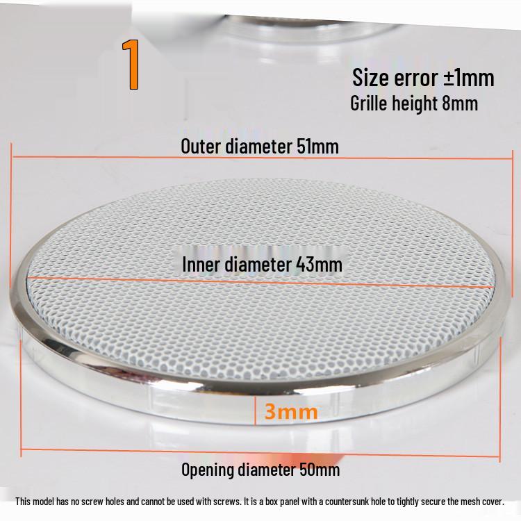Decorative Car Speaker Grille Ring - Hole-Free Protective Cover
