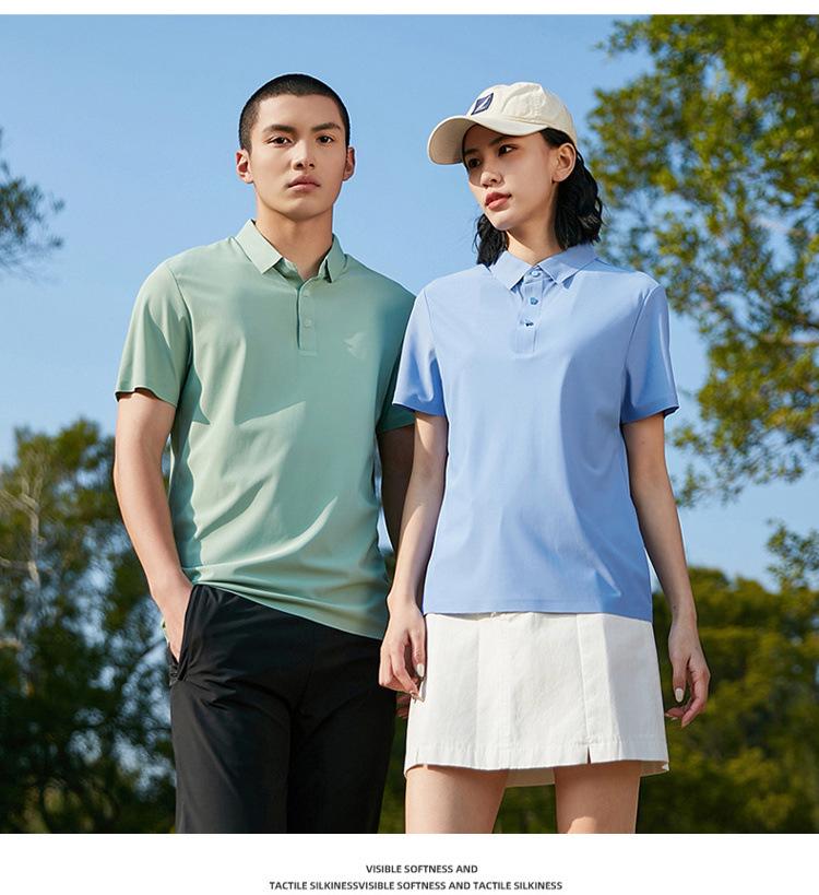 Ice Silk Polo Shirt: Men's & Women's Summer Lapel Short Sleeve, Custom Group Work Cultural Shirt with Collar