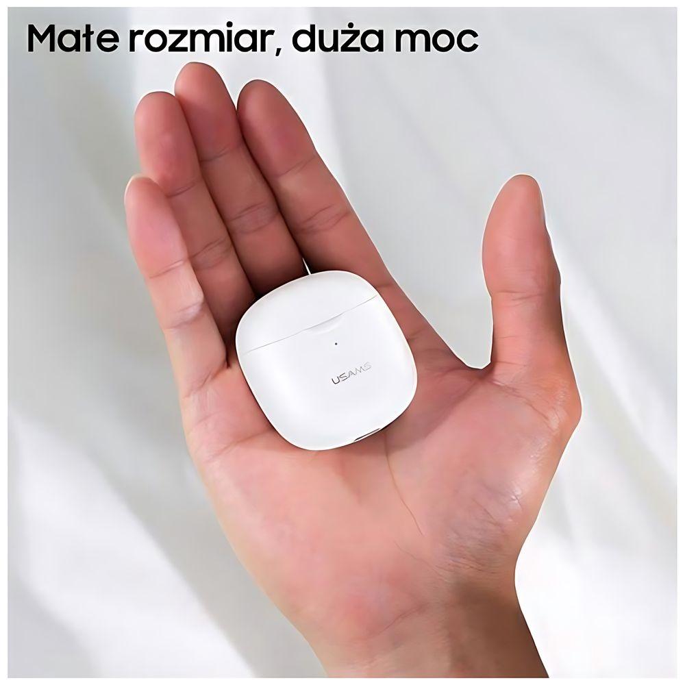 Usams Słuchawki Bluetooth 5.0 Tws Ia Series Bezprzewodowe Biały/White Bhuia02 (Us-Ia04)