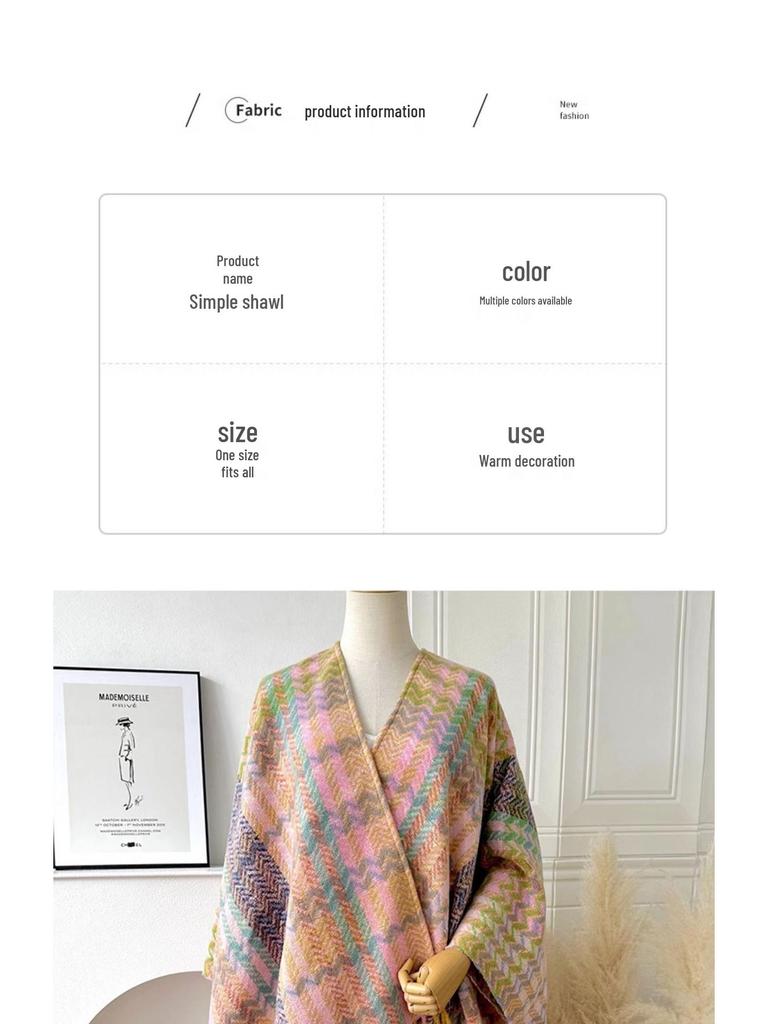 Sichuan Tibetischer Ethno-Schal Umhang: Damen High-End Warme Oberbekleidung