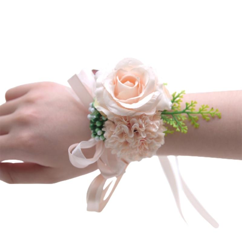 Fiore al Polso Rosa da Matrimonio Eleganti Accessori Floreali per la Festa Nuziale