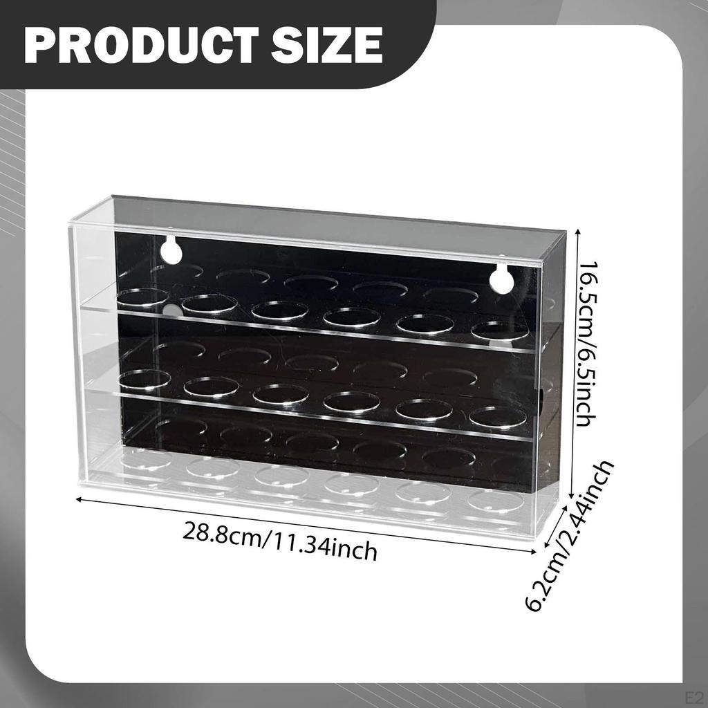 Golf Ball Display Case Clear Showcase Holds 18 Balls Collection Holder