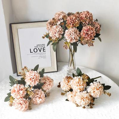 Nordic Style Hydrangea Artificial Flower Bouquet for Wedding and Home Decor