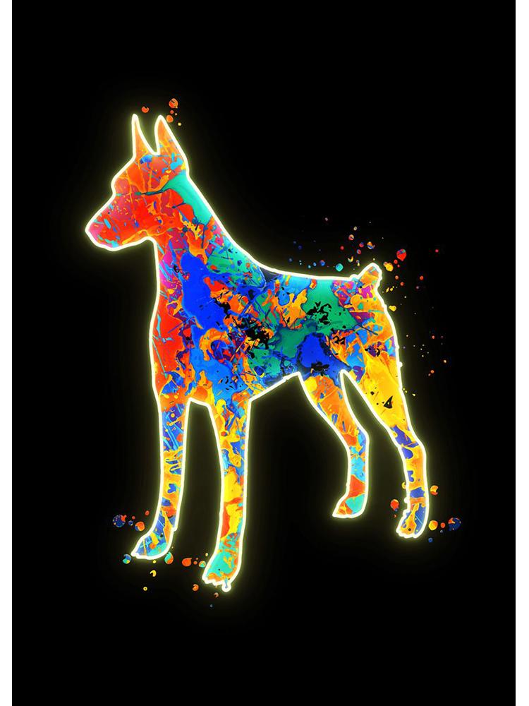 Neon-Design, niedliche Tiere, Poster, Leinwandgemälde, Flamingo, Hirsch, Giraffe, Katzen, Wand-Kunstdruck an der Wand, modernes Kinderzimmer-Dekor