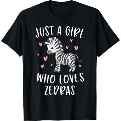Süßes Zebra-Shirt für Mädchen Nur ein Mädchen, das Zebras liebt T-Shirt