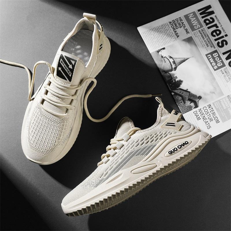 Spring White Casual Shoes Breathable Non slip Walking Sneakers Men Shoes Outdoor 2025 Comfortable Lace Up Running Shoes