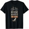 Ride Bikes Pet Dogs Bicycle Cycling Biking Dog Lover T-Shirt Casual Cotton Tops Vintage Clothe