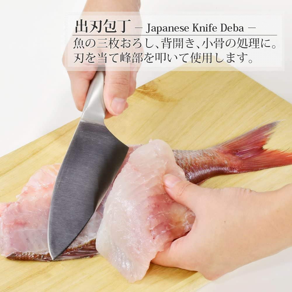Shimomura Kogyo Verdun Deba Molybdenum Vanadium Dishwasher Made In Niigata Knife, 180mm, Steel, Safe, OVD-154, Tsubame-Sanjo,