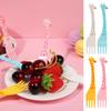 New Snack Cake Dessert Pick Toothpick Fruit Tableware 12 Pcs/Set Giraffe Cartoon