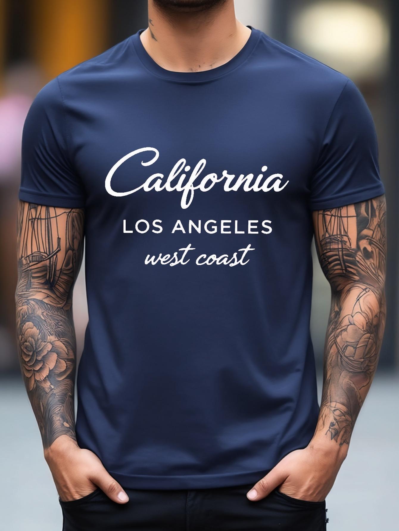 California Los Angeles West Coast Graphic T-shirt - Micro-Stretch Knit XXXL