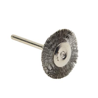 10PCS 22mm Wire Wheel Brushes for Rotary Tool Attachments - Copper Steel Abrasive for Metal Wood Stone Polishing, 3mm Shank Kit