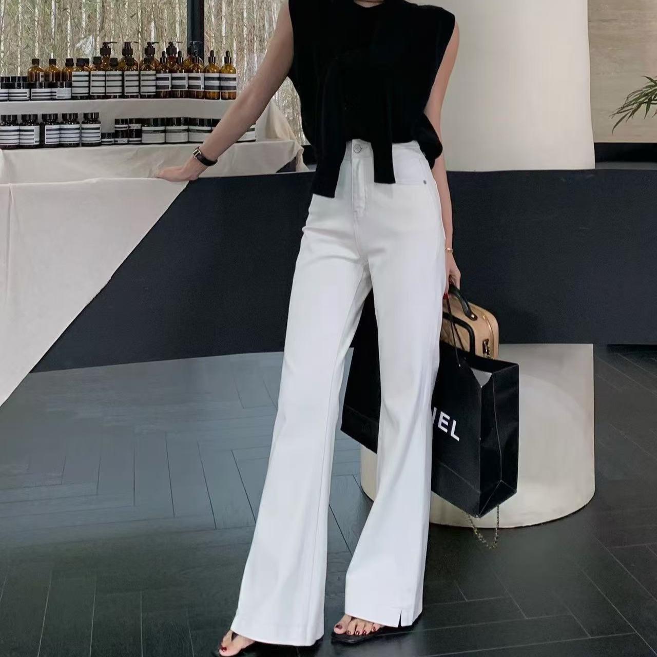 

Новые весенние универсальные джинсы-клеш в европейско-корейском стиле: Четырехсторонняя эластичность для более длинных ног в цвете «Рисовый абрикос». 25