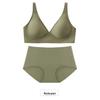 French Nude Seamless Wireless Jelly Bra Set for Women: Small Bust Push-Up, Thin, Anti-Sagging, Shaping.