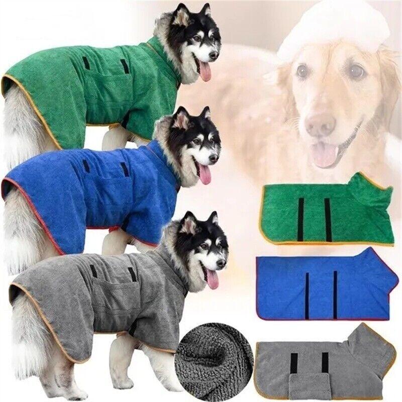 New Dog Bath Towel Absorbent And Wraps Around Your Pet Wholesale Pet Bathrobe