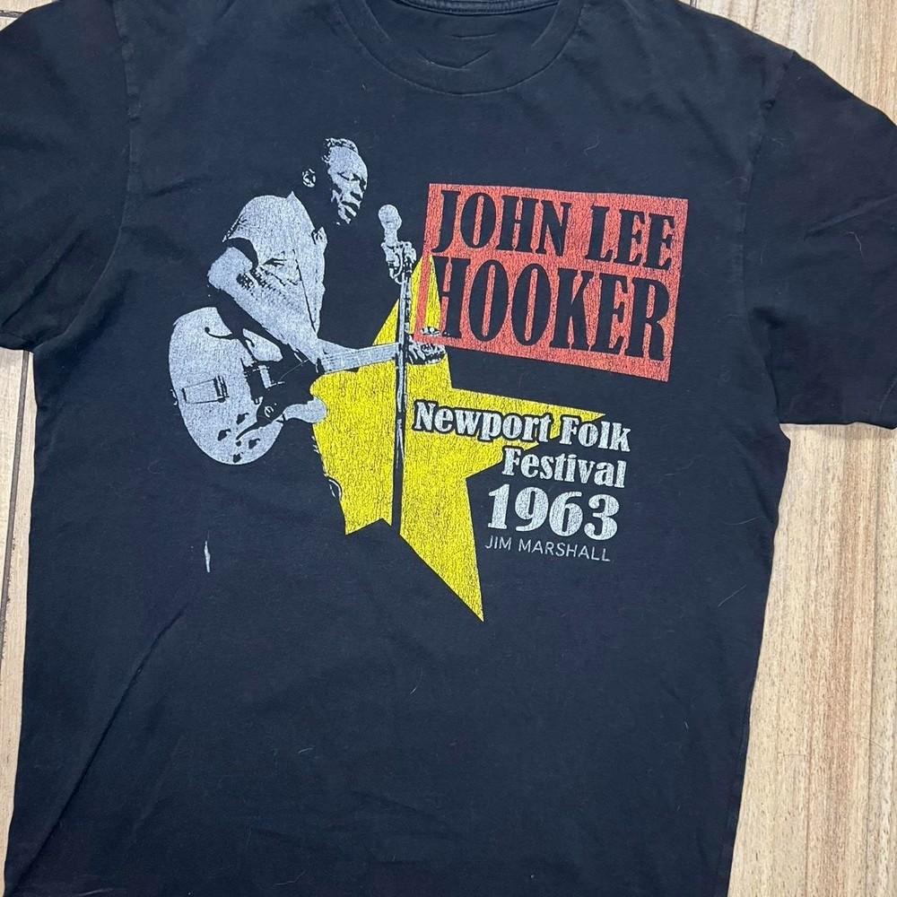 Black John Lee Hooker Newport Folk Festival  63 All Size Unisex Shirt SG941 Unisex T-Shirt XXL