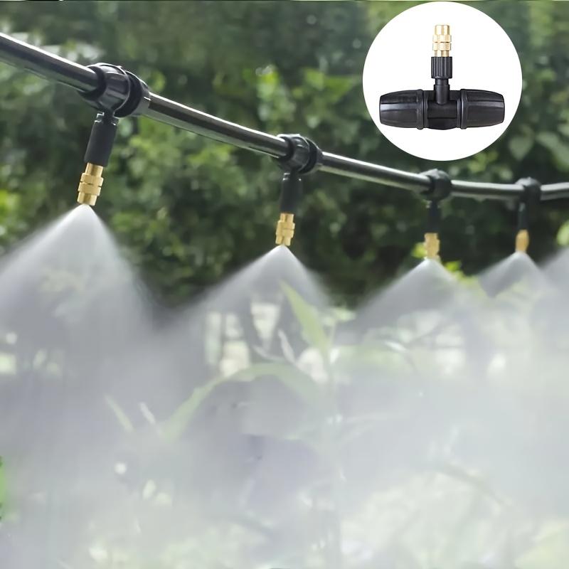 6PCS Sprayer Nozzles Irrigation Nozzle for 8/11 9/12 Water Hose Home Garden Irrigation Tee Misting Sprinkler for Lawns Plants Flower Vegetables