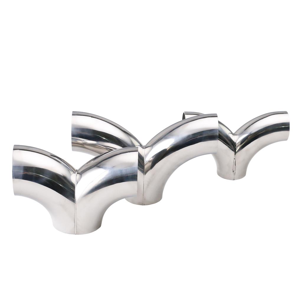 304 stainless steel Exhaust Pipe Fittings Herringbone universal welding Y type Connection Tube 51mm 63mm 76mm