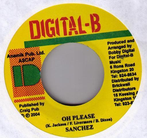 

7inch Record SANCHEZ - Oh Please NONE Digital-B 2004 Jamaica Reggae, Ska & Dub Used