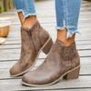 Damen Überweite Cutout Stiefeletten, Spitzschuh Niedriger Absatz Martin Boots, Europäischer Stil Winterschuhe für Damen