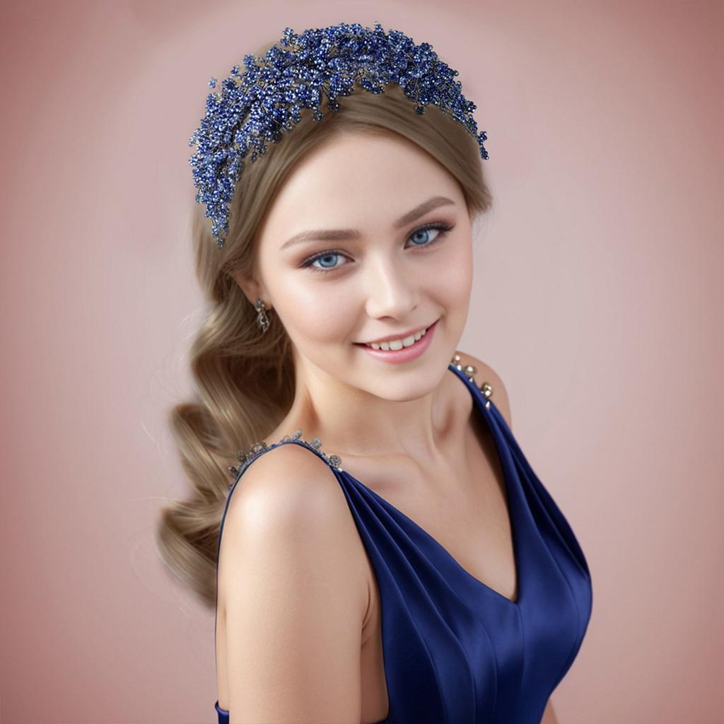 Fascia di Cristallo alla Moda per Donna Ragazza Elegante Intrecciata Fiore Cerchietto per Capelli Fascia per Capelli da Matrimonio Copricapo da Sposa Accessorio per Festa