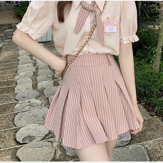 Lolita Style Summer Suit For Women With Pvc Fabric And Button Details For Casual Wear