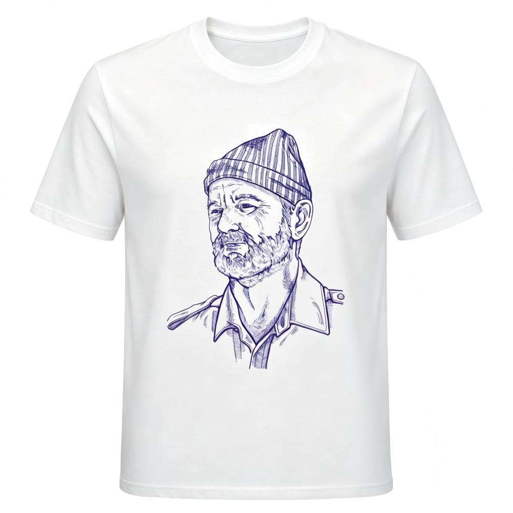 Bill Murray Sketch Portrait Graphic Print T‑Shirt