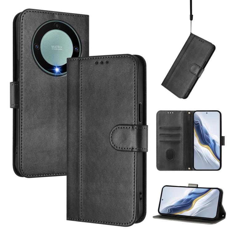 Linien-Spleißschnalle Retro Leder Handyhülle