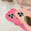 Creative solid color magic mirror for Apple 16promax mobile phone case iPhone15 silicone 14 cute 13 protective case