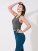 Loopa Natural Tank Yoga Charcoal Size M Women's Y-Back Top, Bra/Bralette, Long/Cropped Length, Gray,