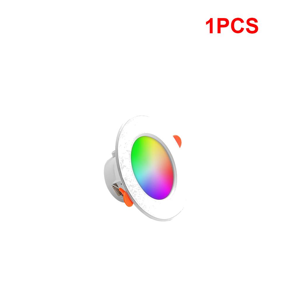 

1-6PCS LED Downlight Dimmable AC85-265V 10W tuya Intelligent Graffiti Control Voice APP RGB CW Full Color Spot Ceiling Recessed
