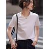 Basic House Damen Kurzarm-T-Shirt aus reiner Baumwolle