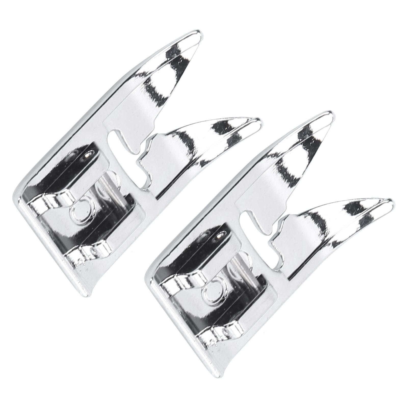 2 Pièces Pied-presseur Résistance à l'Usure Acier Inoxydable Outils de Couture pour Remplacer les Anciens Accessoires de Machine à Coudre white