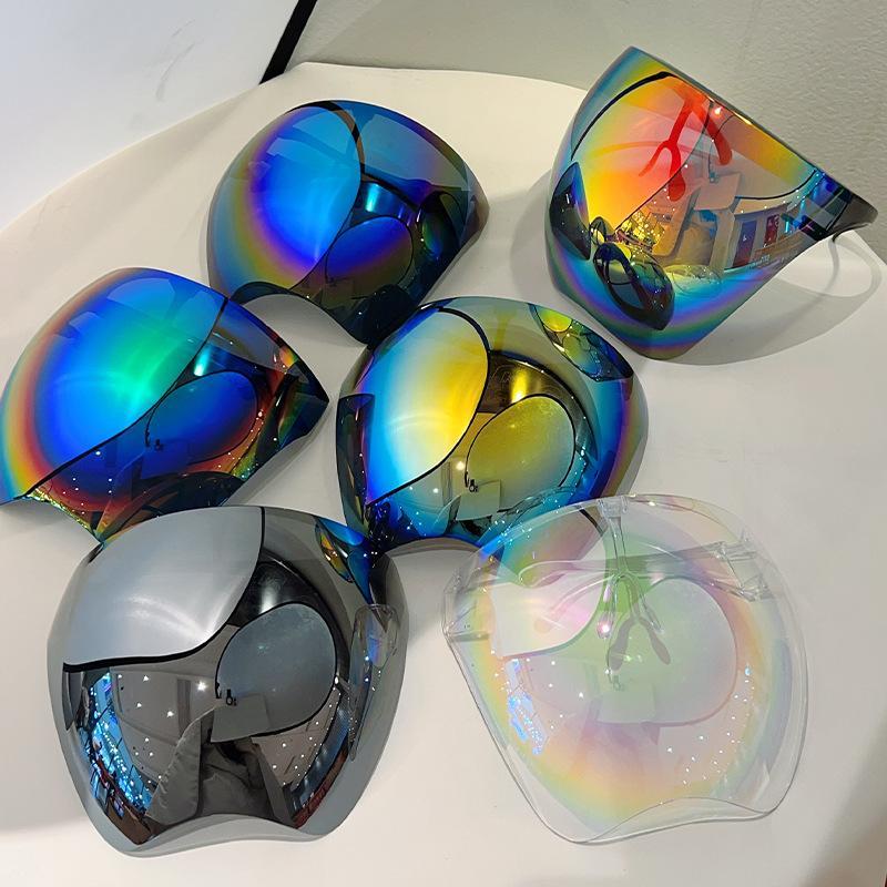 Vollgesichtsschutz Schutzbrille Farbe Beschichtet Staubdicht Winddicht Öl Spritzschutz UV-Schutz Sicherheitsbrille Für Outdoor Radfahren