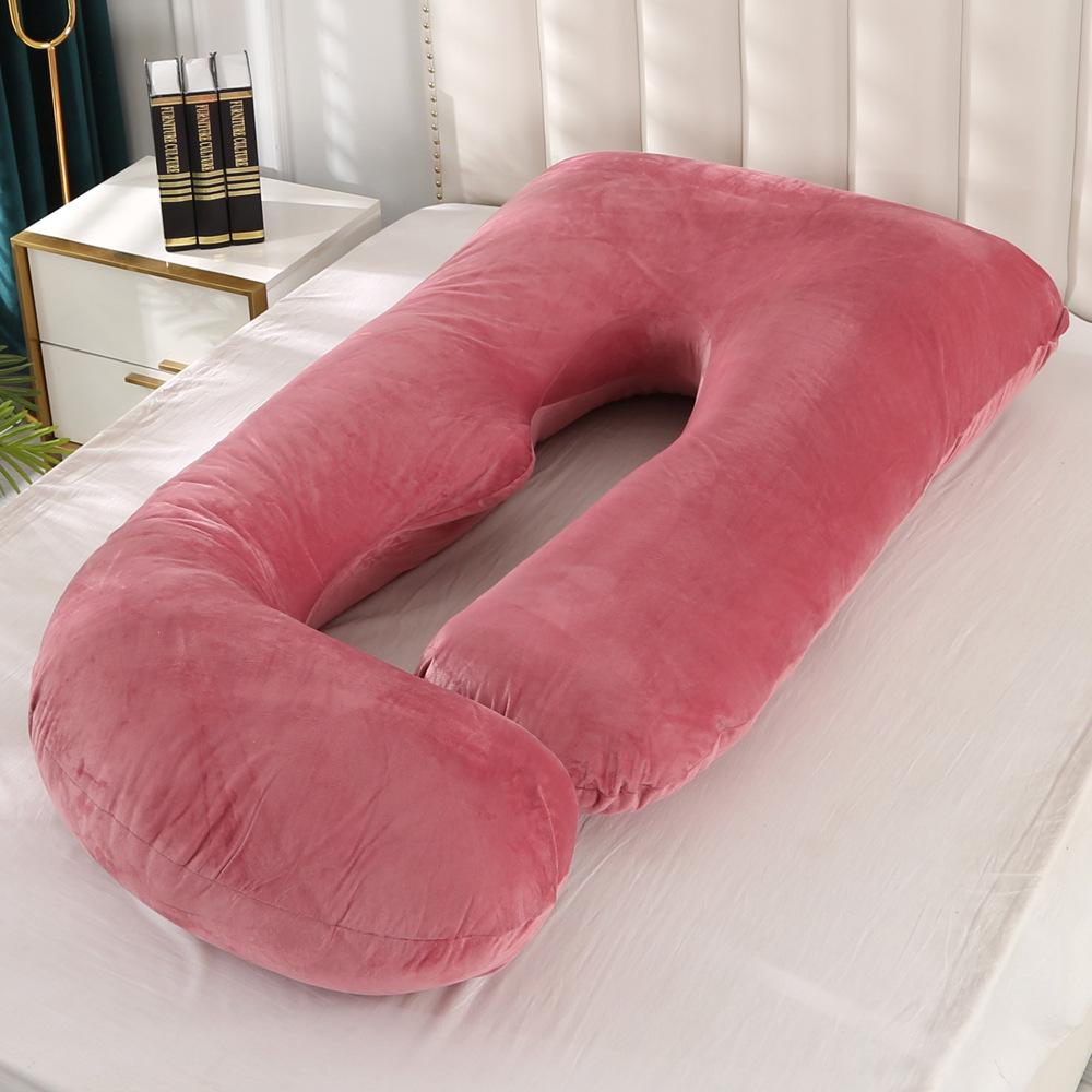 High-Density Solid Color Maternity Pillow for Pregnancy, Side Sleeping, Breastfeeding, and Headboard Support