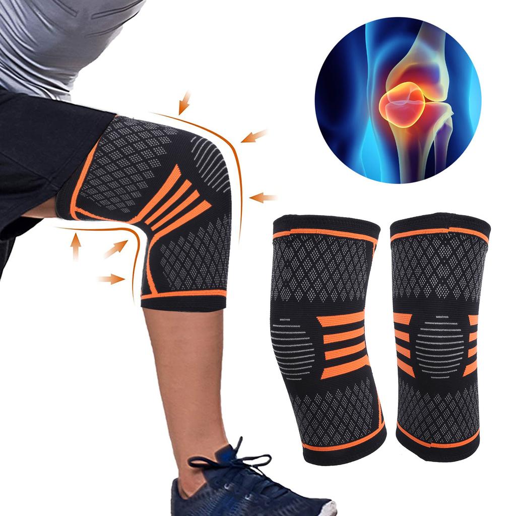 1 Pair Knee Brace Pad Compression Support Knee Protector for Sports Safety Outdoor RunningXL