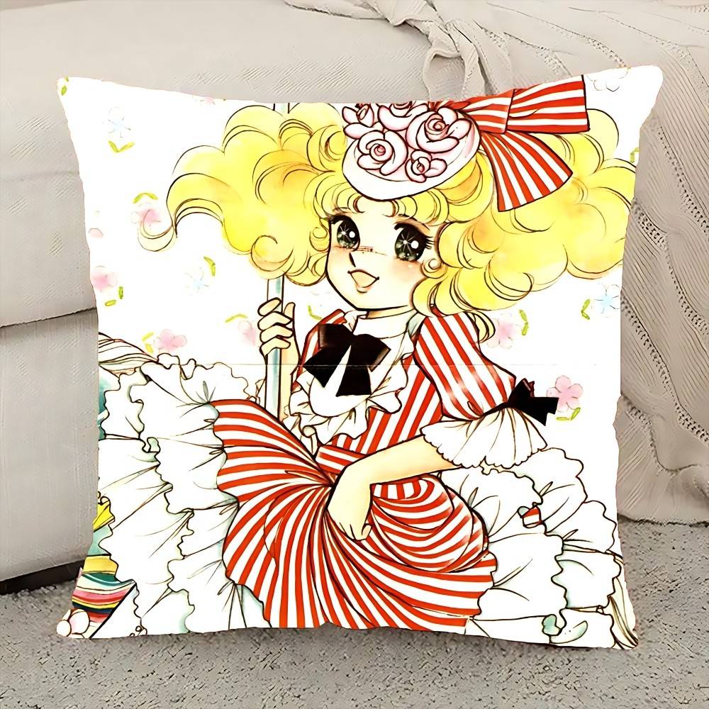Manga Candy Pillow Case Cushion Cover Polyester Pillowcase Decorative Sofa Cushion Pillowcase Home Decor