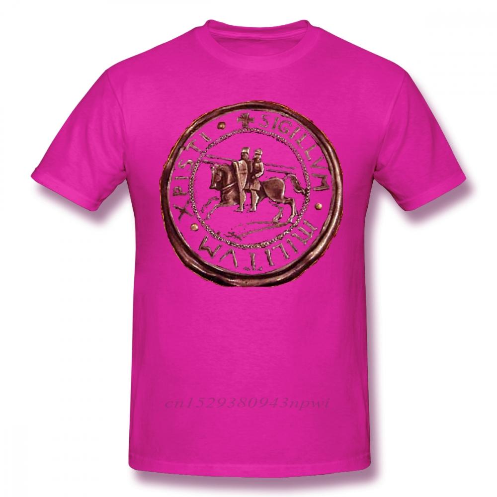 Templar TShirt Knights Templar Seal Symbol T Shirt Graphic 100 Cotton Tee Shirt Men Short Sleeve Classic Cute Tshirt