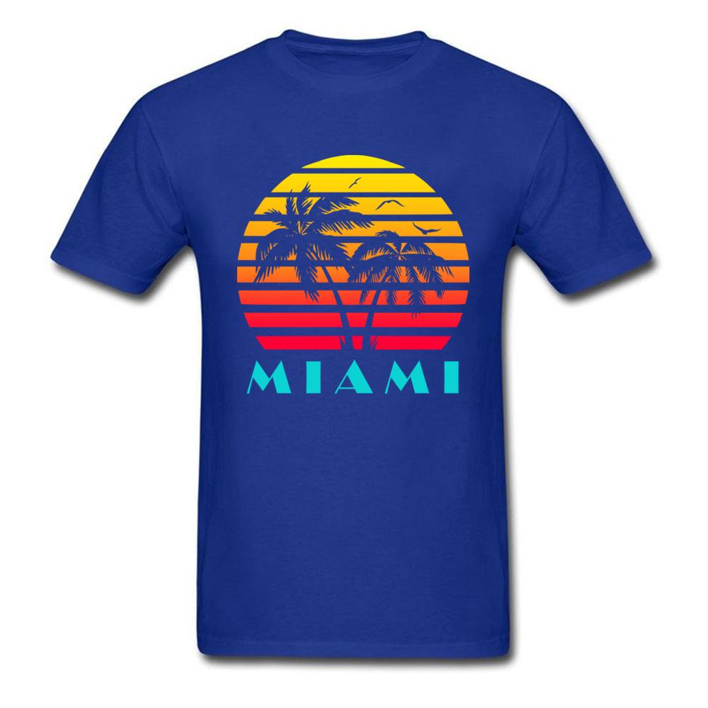Summer Fashion Tshirt Mens American Miami Sunset Scenery Graphic T Shirts for Adult Happy Beach Holiday T-Shirt