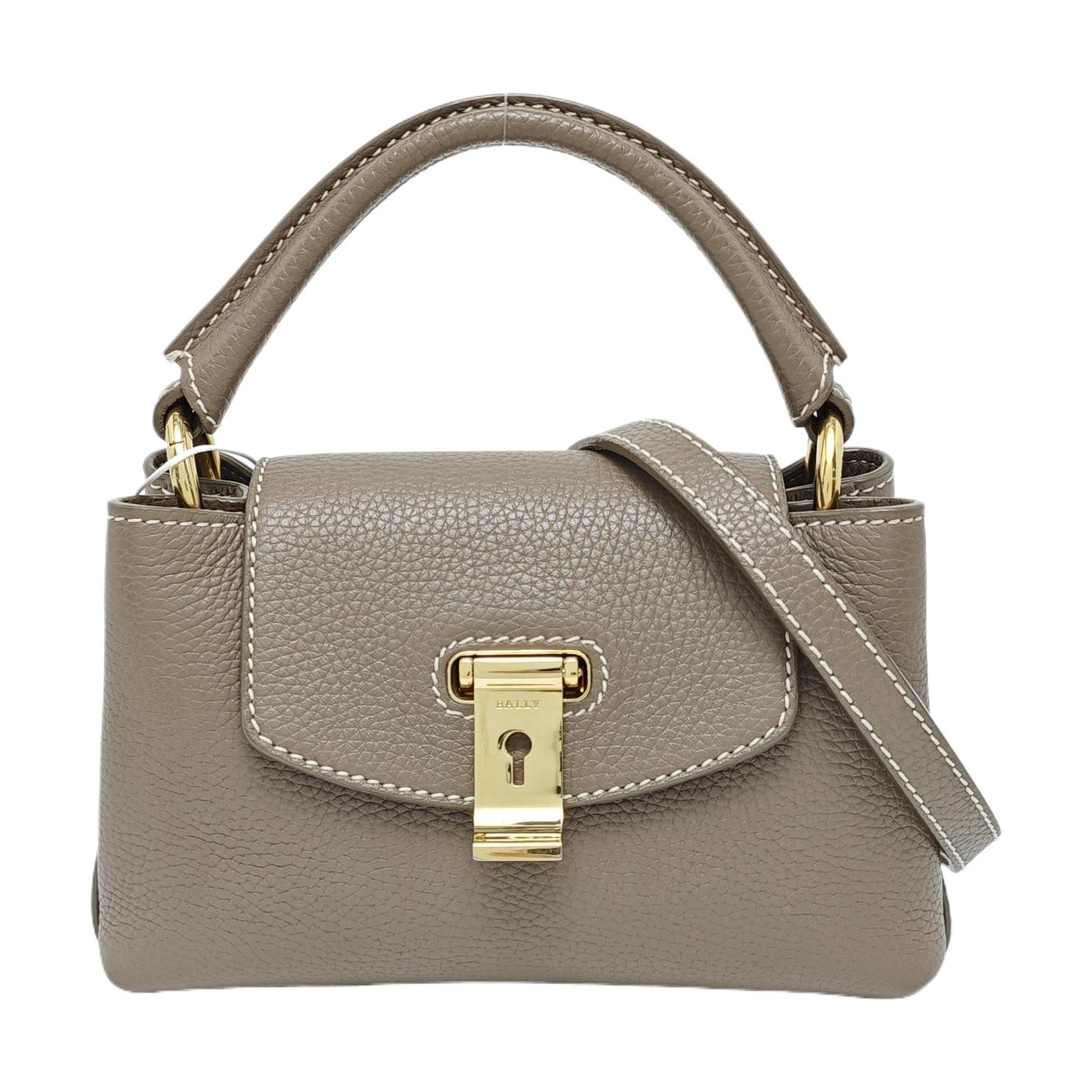 [Pre-Owned] Gold Hardware Lock Logo Flap Grain Leather Kelly Bag Shoulder Crossbody Tote Small - Excellent #1HDSF1I ONE SIZE